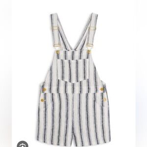 WeWoreWhat Linen Striped Overall NWT